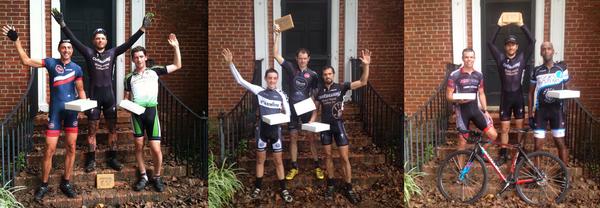 CutawayUSA's tweet photo. Cutaway Black Hand Coffee on the podium at Jamestown CX! #cross #cutawayblackhand #vacx #crossishere @BlackhandRVA http://t.co/um112zfmE9