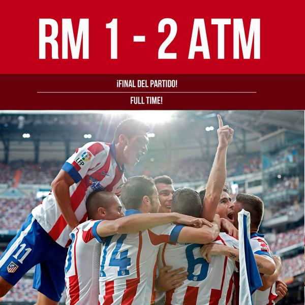 ¡FINAL EN EL BERNABÉU! Otro derbi y otra victoria. Los goles de Tiago y <a href="/ArdaTuran10line/">Arda Turan Fan</a> nos dan 3 pts. #AupaAtleti