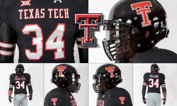 _calebbennett's tweet photo. @TexasTech @TTU_WreckEm lookin' sharp in old uniforms today. Please bring back for good. Most importantly the logo. http://t.co/OdWrx7ZGLr