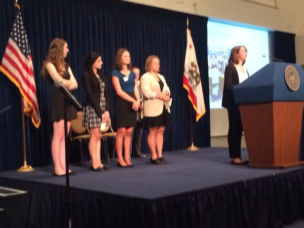 Presenting at the Reagan library in action