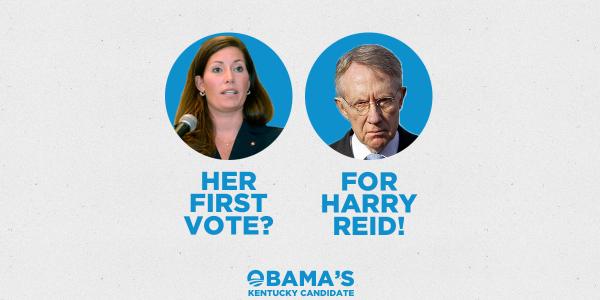 .<a href="/AlisonForKY/">Alison Lundergan Grimes</a> would cast her very first vote to rubber stamp the Obama agenda. #ObamaNeedsGrimes #kysen