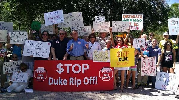 AwakePinellas's tweet photo. 50+ rally in front of @DukeEnergy HQ 2day 2 call 4 ending the nuclear tax @DwightDudleyFL #StopDuke @votejudithanne http://t.co/5hxmUXTchd