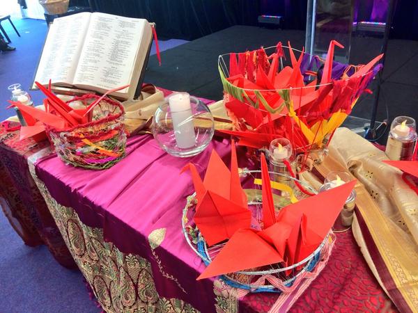 Our Worship table <a href="/UnitingWomenUCA/">UnitingWomen</a> #unitwoms