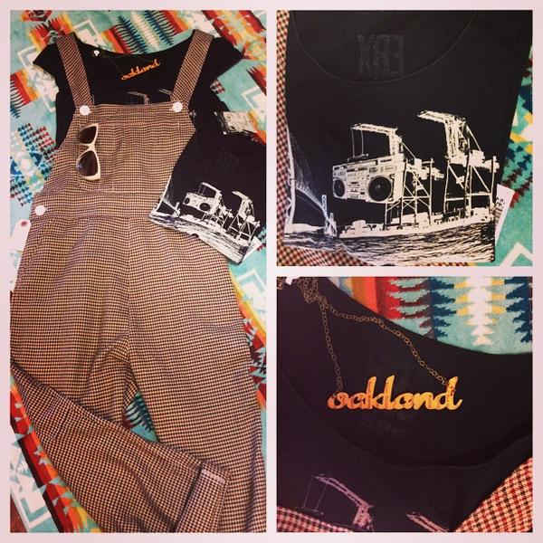 TheRareBirdCA's tweet photo. #overalls $28, super cool tee by @57thirtythree, Oakland necklace $40 @YESandYESdesign #therarebird http://t.co/Ouvcp72HwB