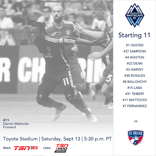 whitecaps lineup tonight