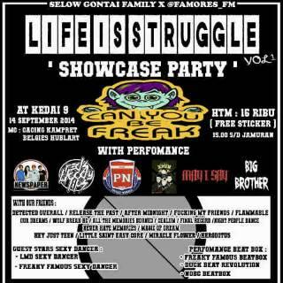 jangan lupa ya ,nanti malam merapat ke Kedai 9 , Showcase party Can You Be Freak