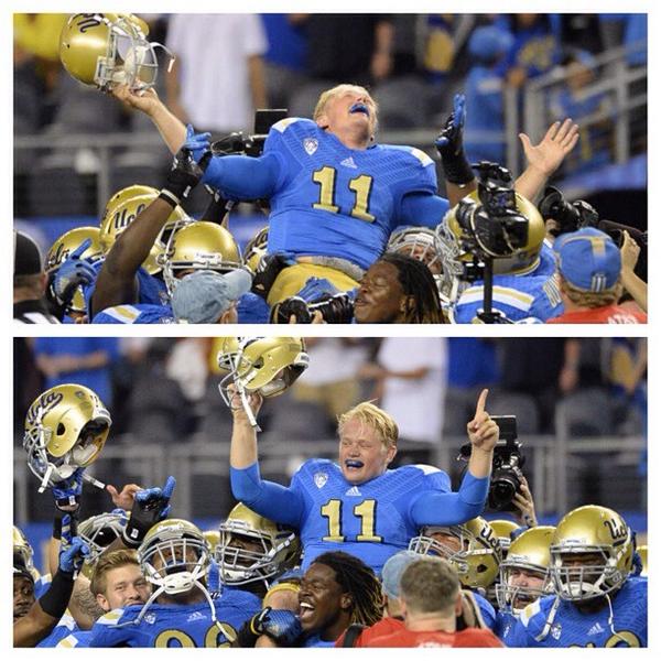 ewcorpuz's tweet photo. #JerrysWorld #JerryNeuheisel #UCLA #UCLAFootball #BruinRevolution #UCLAvsTEX http://t.co/lfaLfJvQG3
