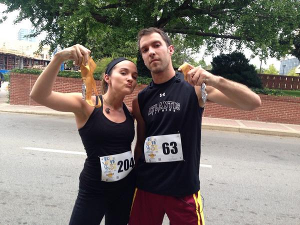 MattBHadley's tweet image. We ran a 5K race today. #weruntherow
