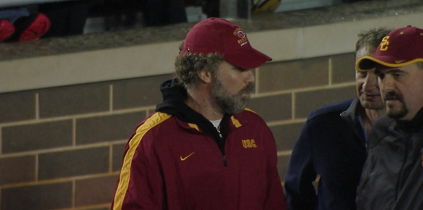 SportsCenter's tweet photo. "I don't know how to put this, but I'm kind of a big deal. People know me." Will Ferrell checking out USC vs BC. http://t.co/smScJp6t80