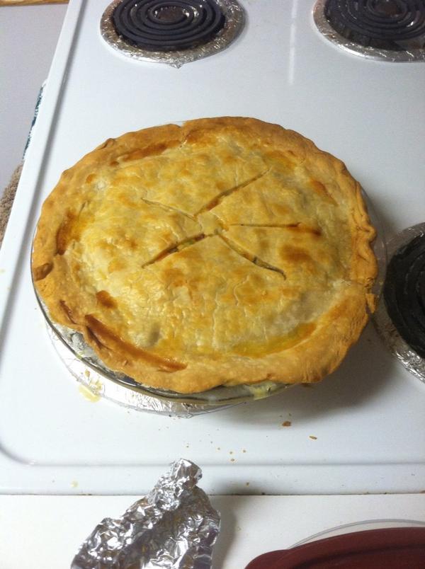 HarryHarrison27's tweet photo. Chicken pot pie!! http://t.co/E4pybeOv6x