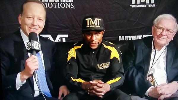 masterboxing's tweet image. WARREN BUFFETT, @FloydMayweather JIM GRAY HAVE A SITDOWN BEFORE #MAYHEM @SHOsports @FighterLocker @TheFightGuru