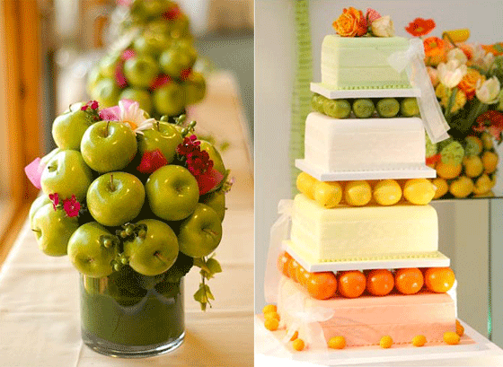 LavishWed's tweet photo. Have you considered adding fruits and veggies to your wedding centerpiece? Stay tuned for our latest blog! #wedding http://t.co/MsjYqkArOL