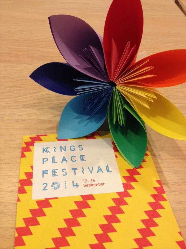 ForgetMeNotC's tweet image. Sunday fun @KingsPlace making these #Origami flowers for #KPfest with the kids