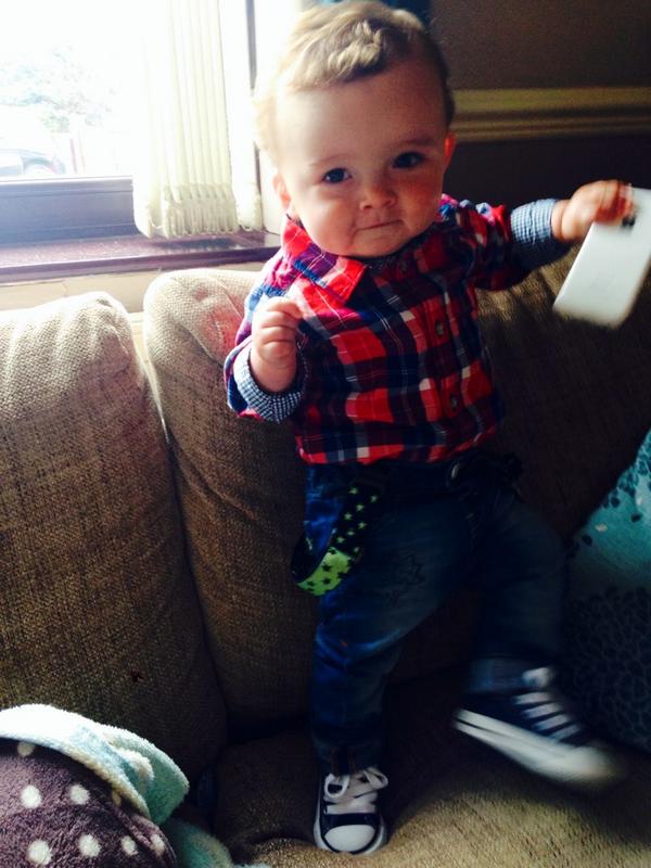 AmyRedders's tweet photo. Bloody love this boy 💙 #shirtday @mattykay1989 http://t.co/p8gavBo2PS