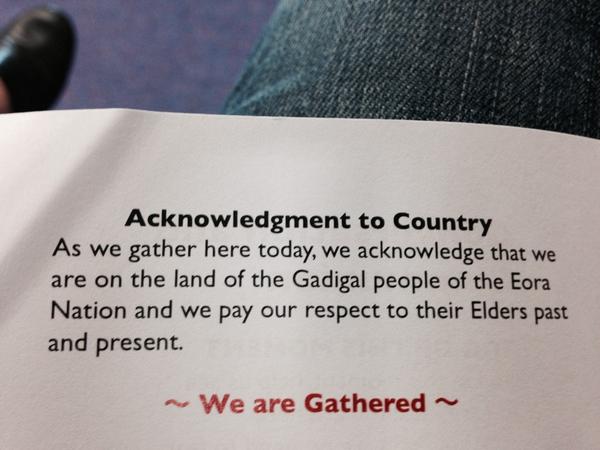 The Uniting Church in Australia has a deep commitment to reconciliation. Every gathering starts with this