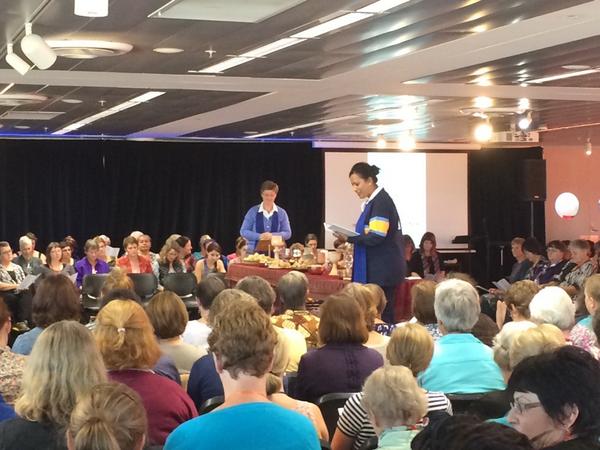 Punam Bent and @KathMerrifield lead us in holy communion #unitwoms