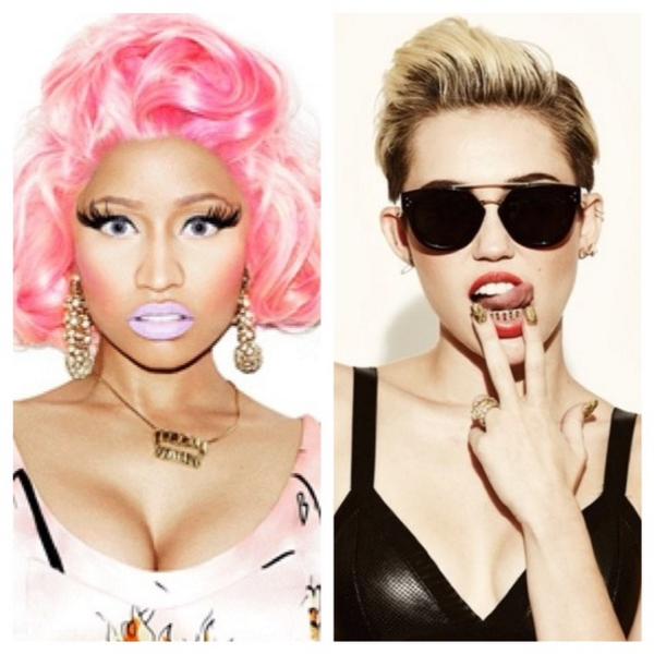RT for #NickiMinaj Fav for #MileyCyrus