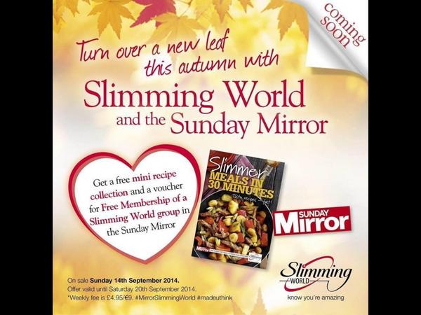 BostonSlimW's tweet photo. FREE recipe collection &amp; FREE voucher for #slimmingworld @DailyMirror join @BostonSlimW http://t.co/ASchIVAzHN