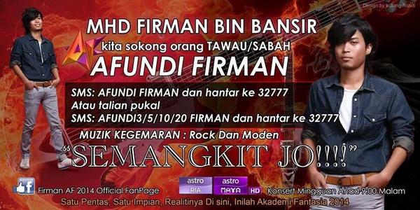 tawautown's tweet image. #FirmanAF2014 #AF2014 #seluarzizan