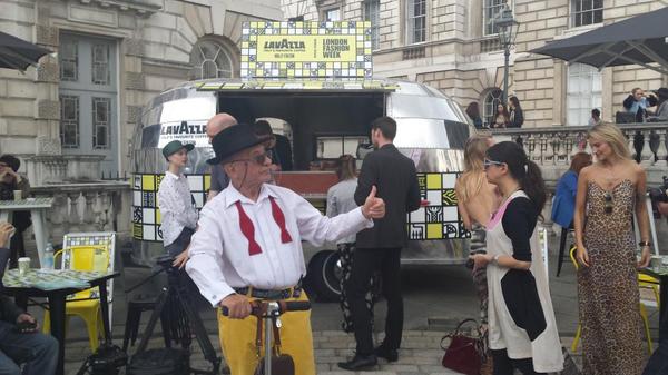 deanmcturner's tweet photo. #LFW @LavazzaUK @MeyaKallala #lavazzaman owning our #hollyfultoncafe http://t.co/QZZL6RK13P