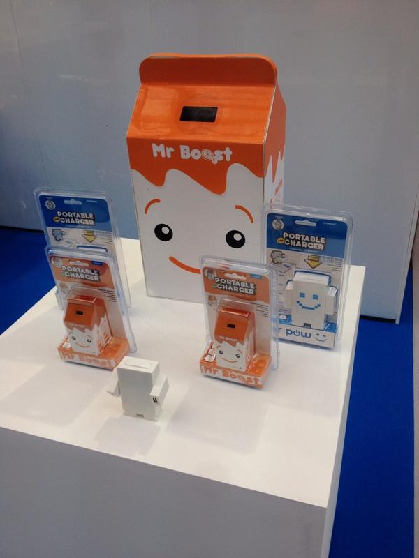 SpinningHatLtd's tweet photo. Need your phone charged? Come and use a Mr Boost or Mr POW - Stand G29A #TopDrawerLondon http://t.co/OAkTHBFpqz
