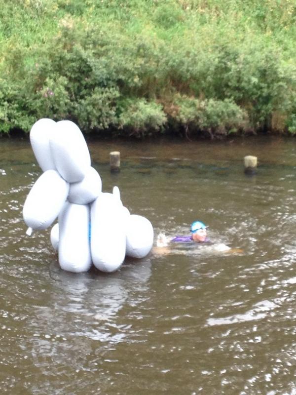 Ook bestuurslid Tatiana Krumm @SwimtoFC #s2fc288 en #s2fc314 beklommen de Fatboy Joekel #s2fc