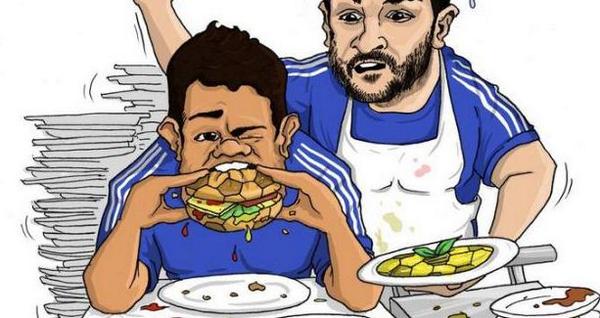 This cartoon perfectly sums up Cesc Fabregas and Diego Costa’s relationship at Chelsea ow.ly/BtLqe  #CFC