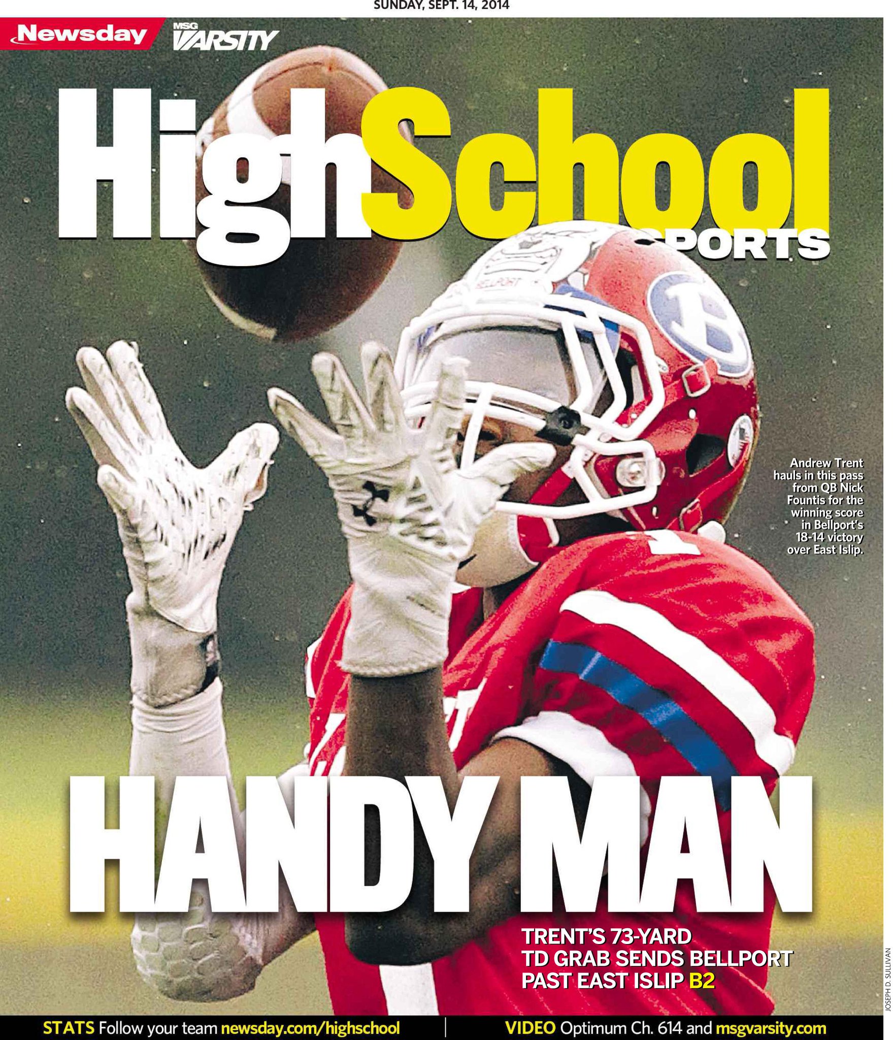 Newsday HS sports on Twitter "Bellport's Andrew Trent landed on the