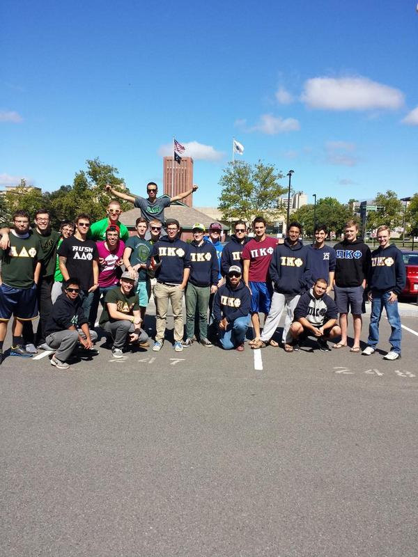 umassifc's tweet photo. The first street cleanup of the fall saw 105 brothers from 8 fraternities come out! Thanks to everyone who came out http://t.co/NERIH7vFdL