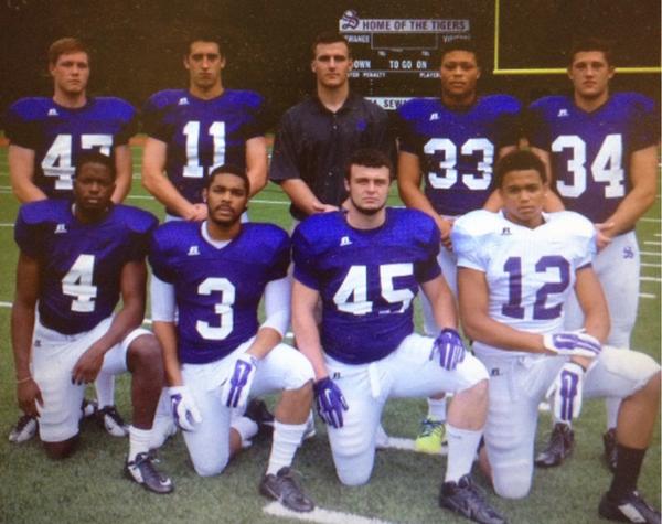 Nickyboudreaux's tweet photo. Jp and his linebackers had a huge upset win yesterday! #killinit #youngerkliffkingsbury #tybj http://t.co/ug2XBkZm1E
