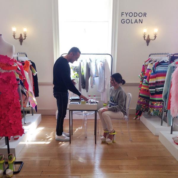 wdrobe_apparel's tweet image. Up close and colourful! 💚 #FyodorGolan #SS15 straight off Friday's catwalk. @FYODOR_GOLAN