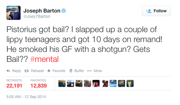 RealLadPad's tweet image. Tweet of the Week! Courtesy of Joey Barton...
