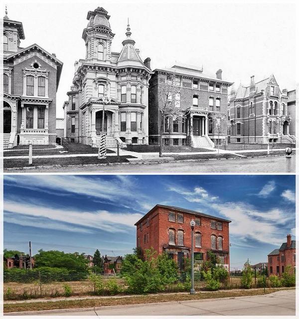 Abandoned Places On Twitter Detroit Then Now Http T Co Xz6bfoa4mx