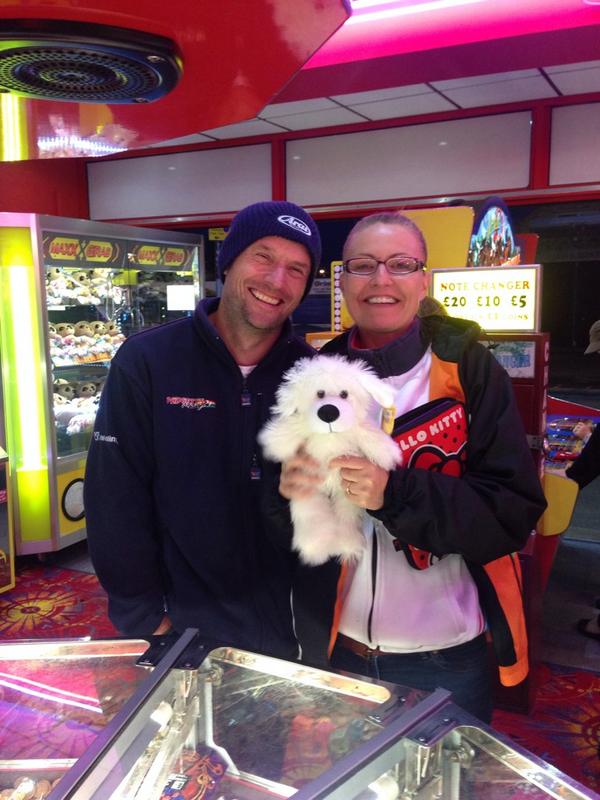 Bruce winning <a href="/tinkerbell0164/">anny ramsey</a> a teddy at the arcade in scarbrough #whatagoodweekend ❤️