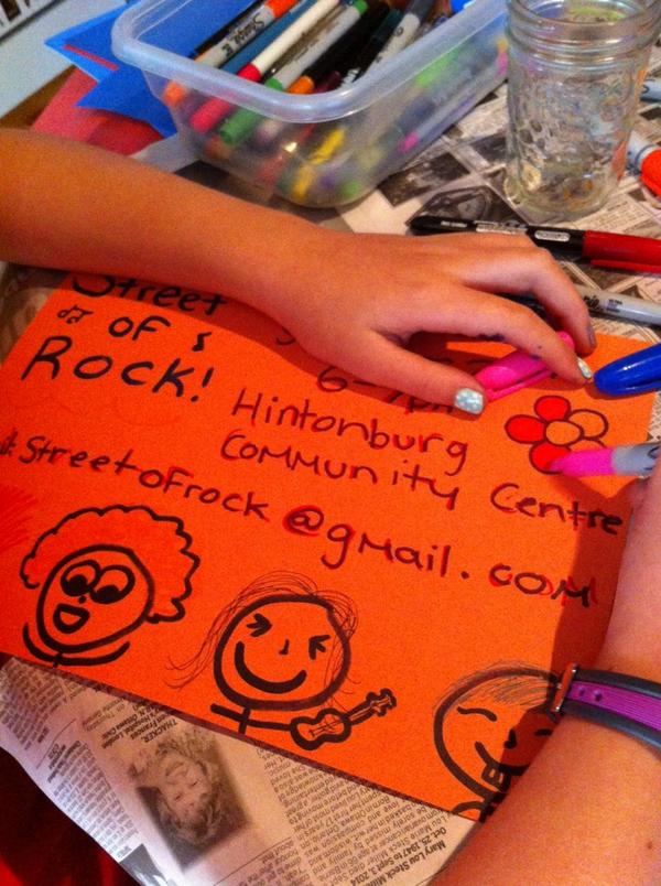 Poster making! We are looking for kids who want to sing!