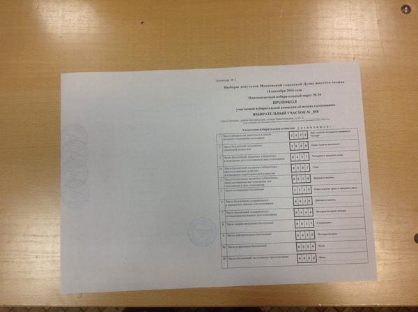 ctac09's tweet photo. #москвавыбирает вот и окончательный протокол!!! http://t.co/Et7eguh44Q