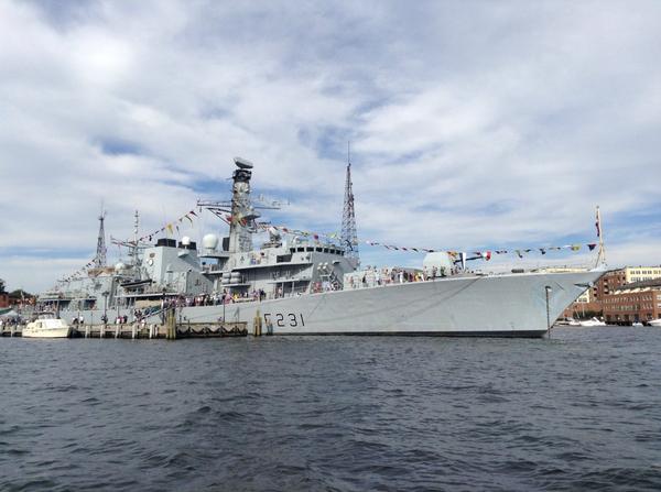 The HMS Argyle docked in Fells Point -- looking good! #StarSpangled200