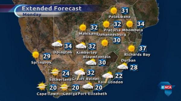 Weather Map For Monday Enca On Twitter: "Here's Your Monday Weather Map... Http://T.co/Ia7Jck8Gh3"  / Twitter