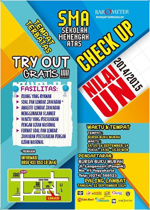 #EventYK <a href="/TokoBukuBBM/">Bursa Buku Murah</a>: 24,25,26/9/14 14.30 Tryout UN SMA | daftar di <a href="/TokoBukuBBM/">Bursa Buku Murah</a> Jl. Langensari 41 (0274)588523