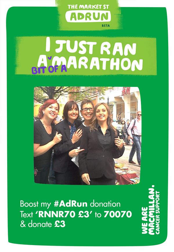 adrun14's tweet photo. These lovely ladies from @BootsOfficialUK came down and ran after finishing work! #adrun http://t.co/pI6jWCh76B