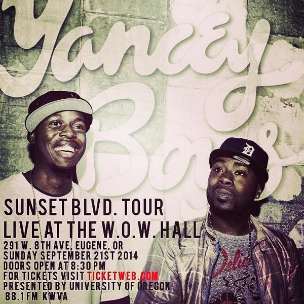 Oregon, catch @Franknitt @YanceyBoys Live!! Tickets on sale now!! Presented by  @Univ_Of_Oregon '