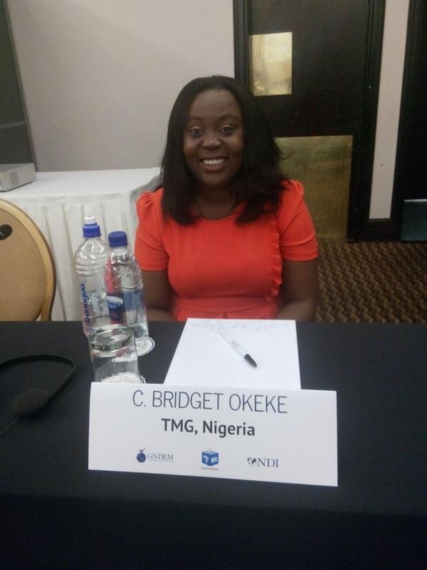 J_paulosky's tweet image. @tmgng Bridget Okeke getting set for the #OpenElection workshop in Johannesburg SA.