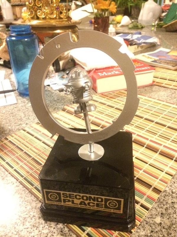 spacemansam's tweet photo. Second Place! Not too shabby! #BarBot #CocktailRobotics
@dnalounge http://t.co/g2lFlALXKw