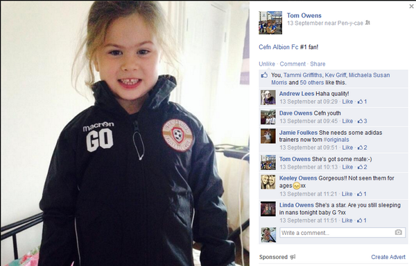 CefnAlbionFC's tweet image. Here's #cefnAlbions latest fan proudly showing of her new club jacket #youth #clubJacket