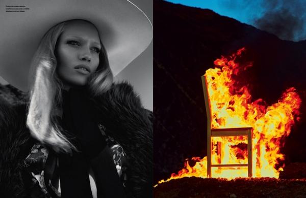 МОДА -
Авантюристка. Стиль: Belén Casadevall. Фото: Txema Yeste.