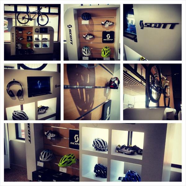 joggieprinsloo's tweet photo. NEW display unit @LCC_DBN... fitted with a #ScottZone where you can view video clips on #Scott products! #Scott2luvit http://t.co/fQ8nFLZmeF
