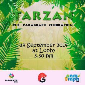 PBA_2013's tweet photo. TARZAN (The Paragraph Celebration) Jumat 19 September 2014 | start 15.30 | at Lobby TGP. http://t.co/gemk5JxPkZ