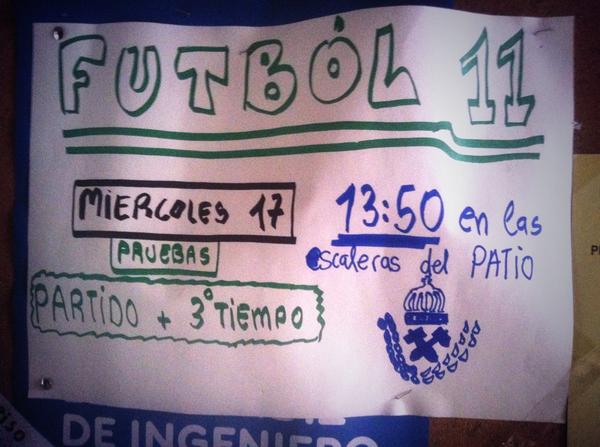 Te gusta competir?Ser el Campeón de la #UPM?El río Guadarrama? Las noches épicas?Apúntate a #FutbolMinas #Pruebas