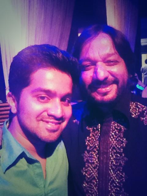 Had a great time singing with this legend! Sucha humble & sweet person! @RoopkumarRathod