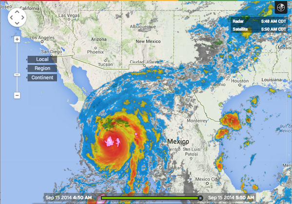 digipaks's tweet image. #HurricaneOdile making landfall on Baja California right now! #Wundermap @wunderground